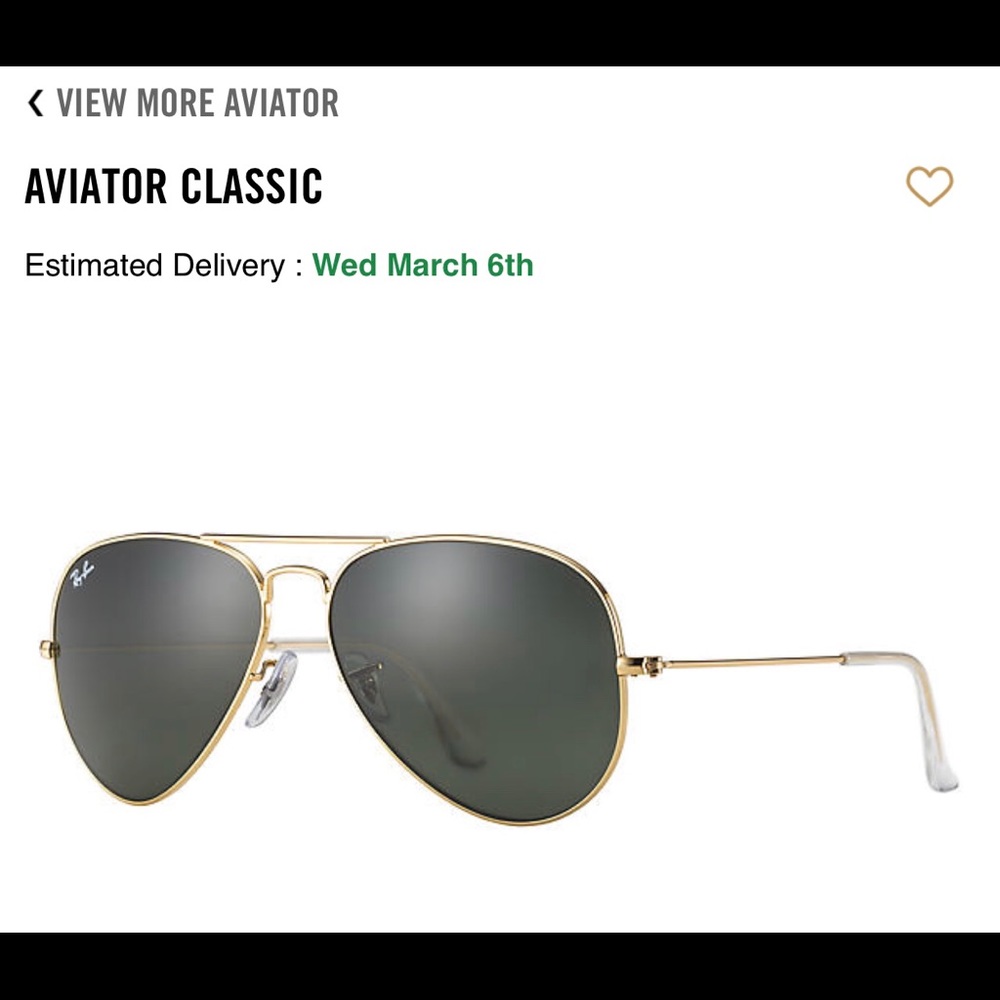 New Original Rayban Aviators